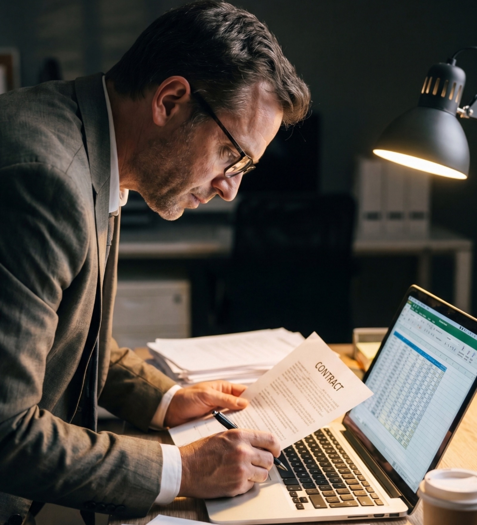 Commercial professionals in a modern office