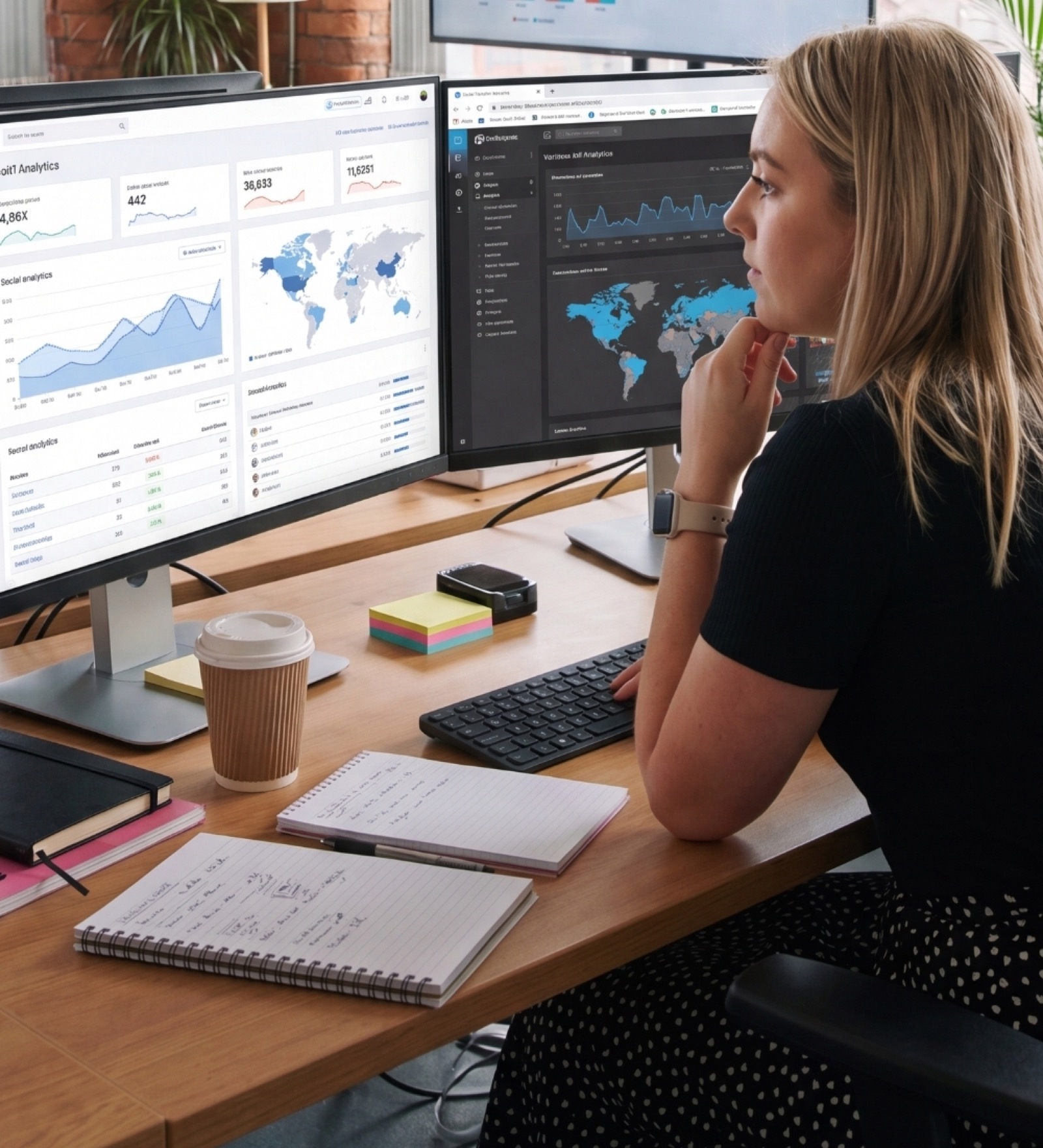 Digital marketing professional at work