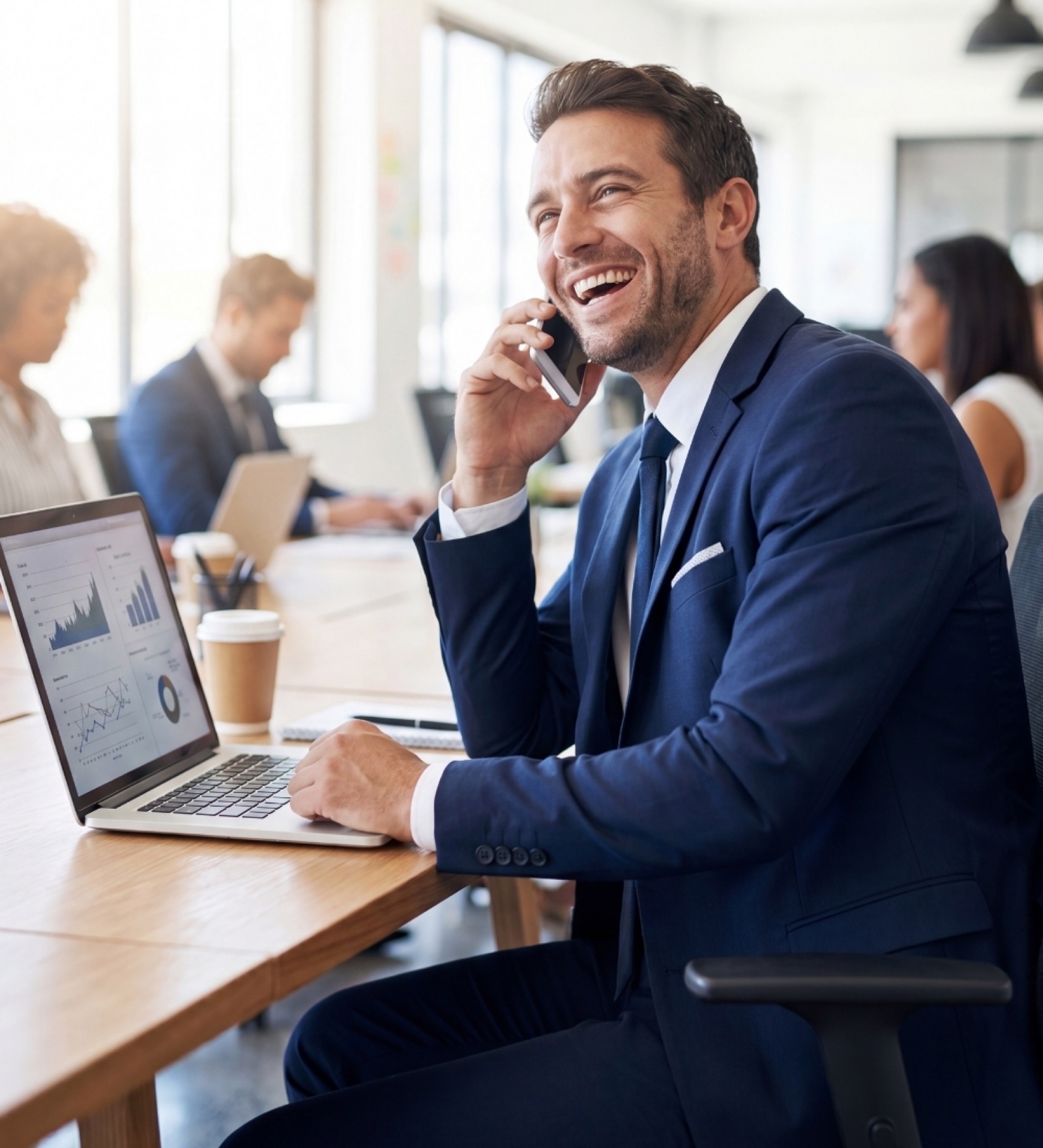Sales professional in a modern office